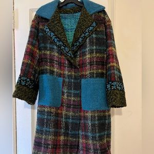 Designer Tweed coat, size S